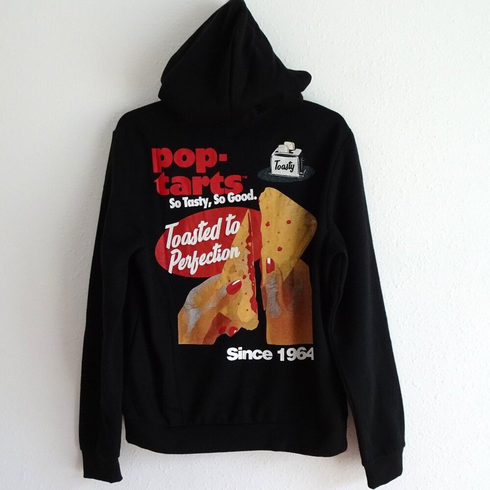 Pop Tarts Hoodie Sweatshirt Kelloggs Size XL Black Toasted to Perfection